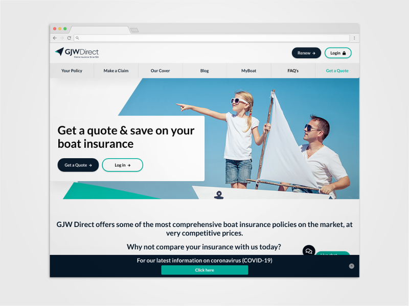 GJW Direct site, branding and inbound by Prodo